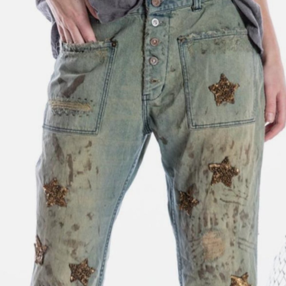 Magnolia Pearl Star Catcher Jeans with Sequins